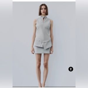 Zara viral grey belted short